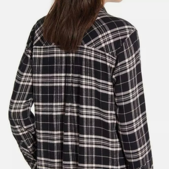 Rails Black Plaid Peach Button Down - Picture 2 of 7